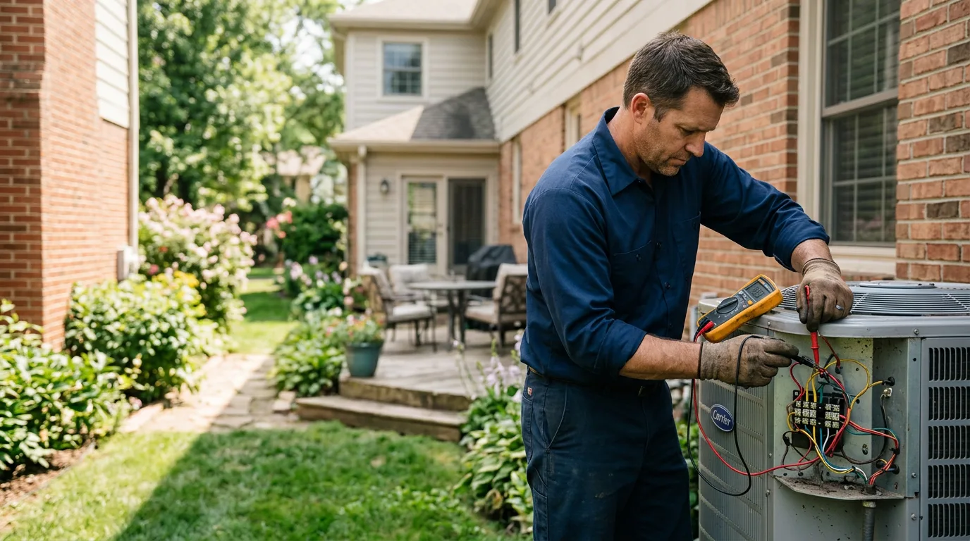 HVAC technician working near Macedonia, OH